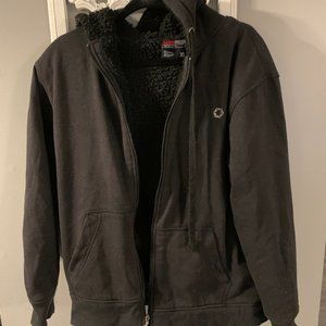 XL Black Zip-Up Hoodie